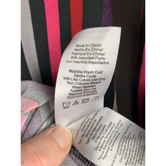 DKNY Sleepwear Top Womens Small Sleepwear Striped Button-Front Chest‎ Pocket - Picture 7 of 7